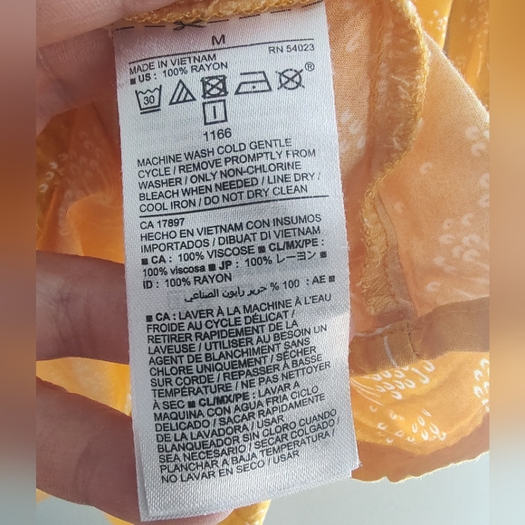 Old Navy Women's Medium Yellow White Floral Short Sleeve Long Sleeve Mini Dress - Picture 6 of 9